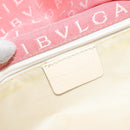BVLGARI Logo Mania Shoulder Bag Canvas Pink Silver Auth BA3169-19