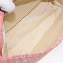 BVLGARI Logo Mania Shoulder Bag Canvas Pink Silver Auth BA3169-11