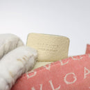 BVLGARI Logo Mania Shoulder Bag Canvas Pink Silver Auth BA3169-12