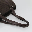 BVLGARI Logo Mania Shoulder Bag Canvas Brown Silver Auth BA3170-7