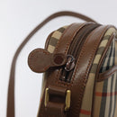 Burberrys Nova Check Shoulder Bag Canvas Beige Gold Auth BA3173-10