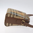 Burberrys Nova Check Shoulder Bag Canvas Beige Gold Auth BA3173-3