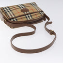 Burberrys Nova Check Shoulder Bag Canvas Beige Gold Auth BA3173-7