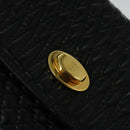 BALLY Quilted Hand Bag Leather Black Gold Auth BA3175-17