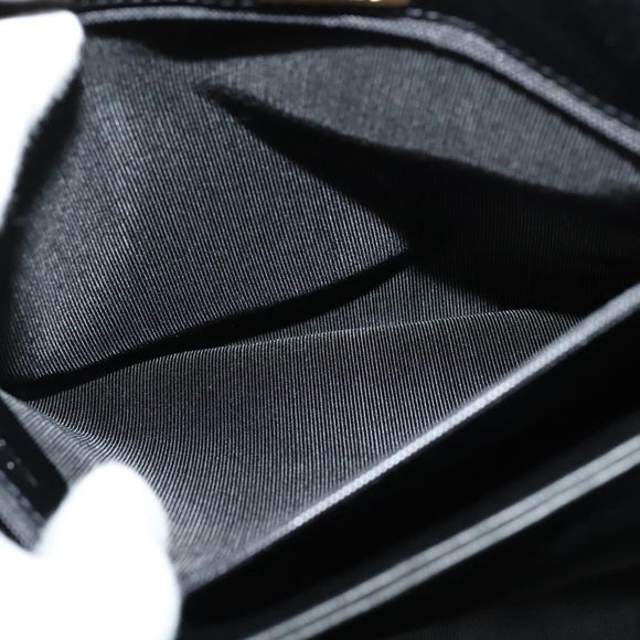 BALLY Quilted Hand Bag Leather Black Gold Auth BA3175