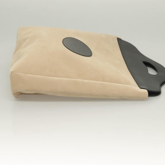 GUCCI Hand Bag Suede Beige 002 8000 Auth BA3177