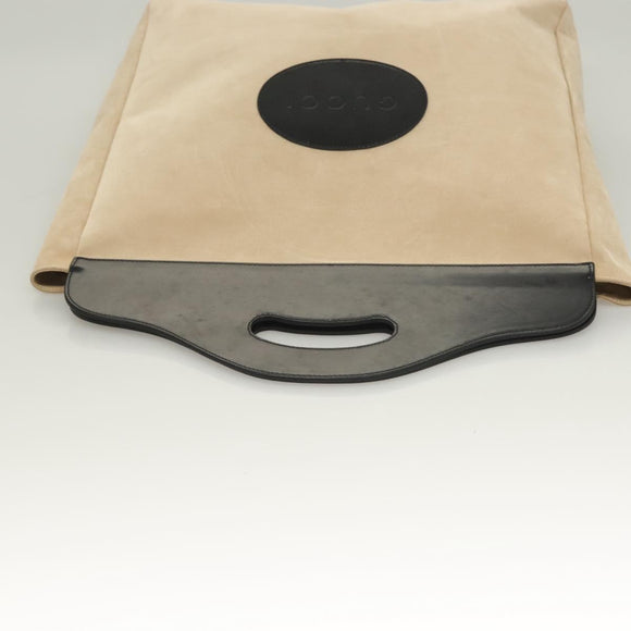 GUCCI Hand Bag Suede Beige 002 8000 Auth BA3177