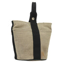 HERMES Saksaw PM Hand Bag Canvas Gray Auth BA3184-1