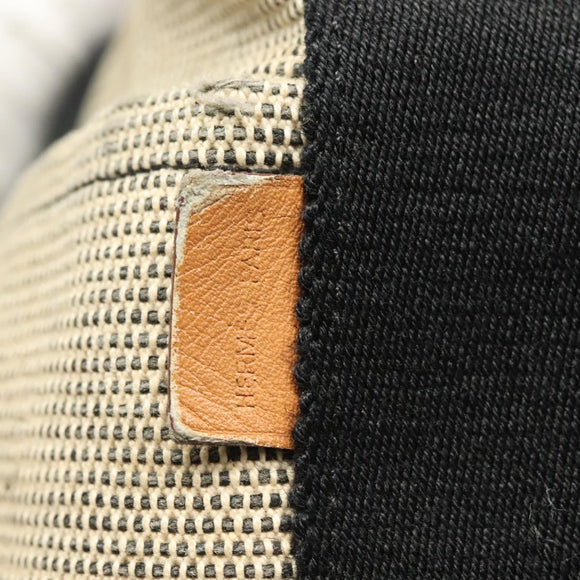 HERMES Saksaw PM Hand Bag Canvas Gray Auth BA3184