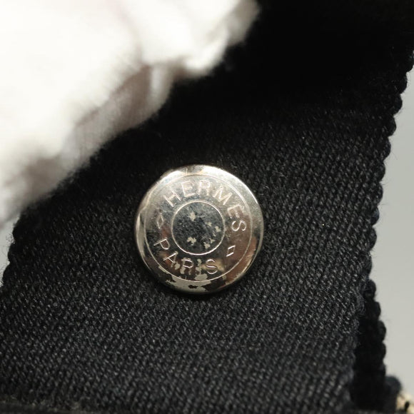 HERMES Saksaw PM Hand Bag Canvas Gray Auth BA3184