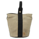 HERMES Saksaw PM Hand Bag Canvas Gray Auth BA3184-13