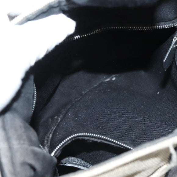 HERMES Saksaw PM Hand Bag Canvas Gray Auth BA3184