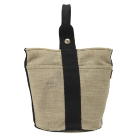 HERMES Saksaw PM Hand Bag Canvas Gray Auth BA3184 - 0