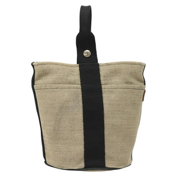 HERMES Saksaw PM Hand Bag Canvas Gray Auth BA3184 - 0