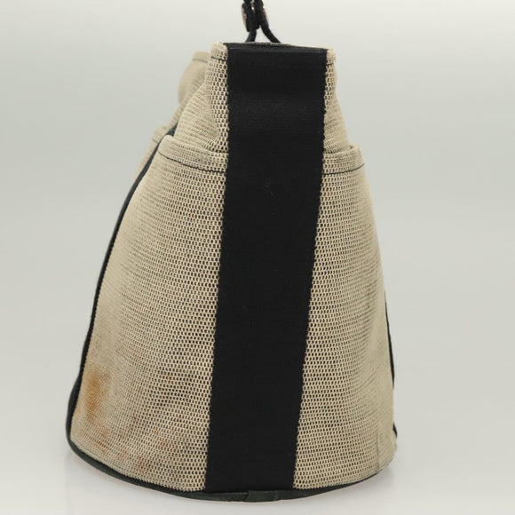 HERMES Saksaw PM Hand Bag Canvas Gray Auth BA3184