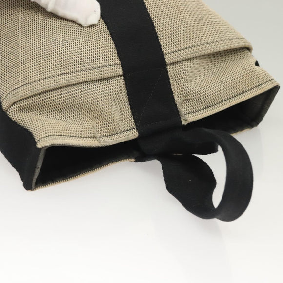 HERMES Saksaw PM Hand Bag Canvas Gray Auth BA3184