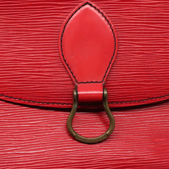 LOUIS VUITTON Epi Saint Cloud GM Shoulder Bag Red M52197 LV Auth BA3185