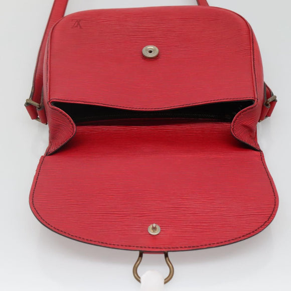LOUIS VUITTON Epi Saint Cloud GM Shoulder Bag Red M52197 LV Auth BA3185