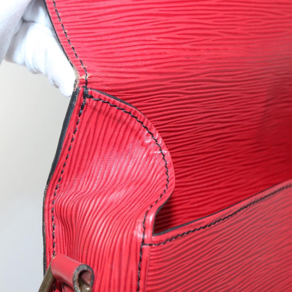 LOUIS VUITTON Epi Saint Cloud GM Shoulder Bag Red M52197 LV Auth BA3185