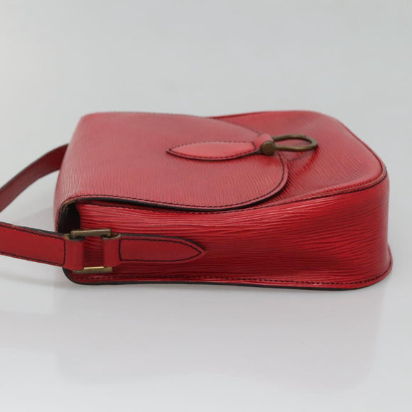 LOUIS VUITTON Epi Saint Cloud GM Shoulder Bag Red M52197 LV Auth BA3185