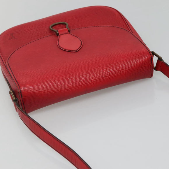 LOUIS VUITTON Epi Saint Cloud GM Shoulder Bag Red M52197 LV Auth BA3185