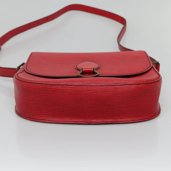 LOUIS VUITTON Epi Saint Cloud GM Shoulder Bag Red M52197 LV Auth BA3185