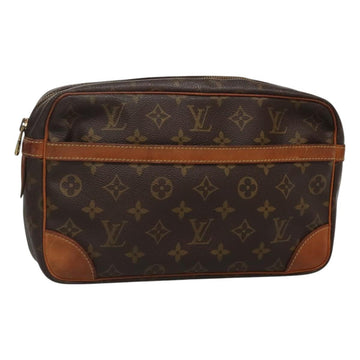 LOUIS VUITTON Monogram Compiegne 28 Clutch Bag M51845 LV Auth BA3196