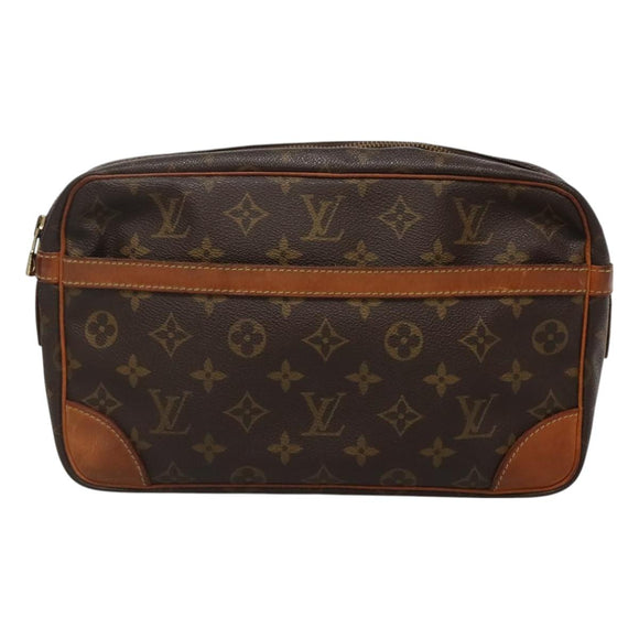 LOUIS VUITTON Monogram Compiegne 28 Clutch Bag M51845 LV Auth BA3196