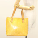 LOUIS VUITTON Monogram Vernis Houston Hand Bag Gris M91053 LV Auth BA3198-25