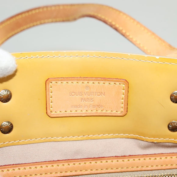 LOUIS VUITTON Monogram Vernis Reade MM Hand Bag Beige M91141 LV Auth BA3199