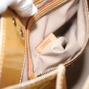 LOUIS VUITTON Monogram Vernis Reade MM Hand Bag Beige M91141 LV Auth BA3199-12