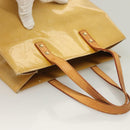 LOUIS VUITTON Monogram Vernis Reade MM Hand Bag Beige M91141 LV Auth BA3199-6