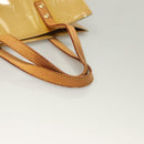LOUIS VUITTON Monogram Vernis Reade MM Hand Bag Beige M91141 LV Auth BA3199-7