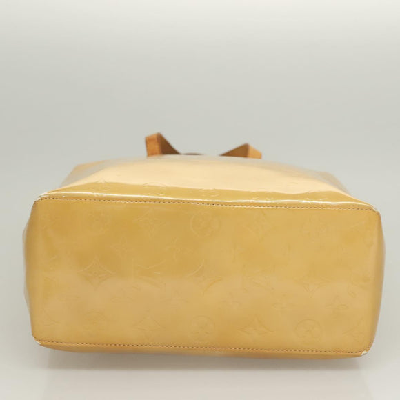LOUIS VUITTON Monogram Vernis Reade MM Hand Bag Beige M91141 LV Auth BA3199