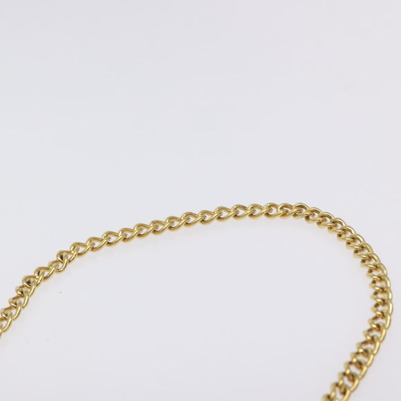 Salvatore Ferragamo Gancini Chain Shoulder Bag Patent Black Gold Auth BA3201