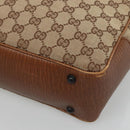 GUCCI GG Canvas Bamboo Hand Bag Beige 112530 Auth BA3203-10