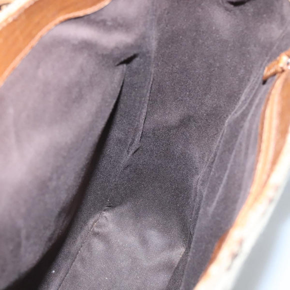 GUCCI GG Canvas Bamboo Hand Bag Beige 112530 Auth BA3203