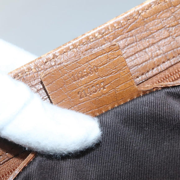 GUCCI GG Canvas Bamboo Hand Bag Beige 112530 Auth BA3203