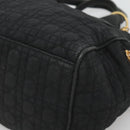 Christian Dior Canage Hand Bag Nylon Black Gold Auth BA3208-9