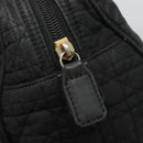Christian Dior Canage Hand Bag Nylon Black Gold Auth BA3208-10