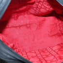 Christian Dior Canage Hand Bag Nylon Black Gold Auth BA3208-12