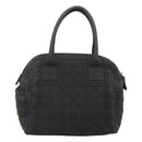 Christian Dior Canage Hand Bag Nylon Black Gold Auth BA3208-2