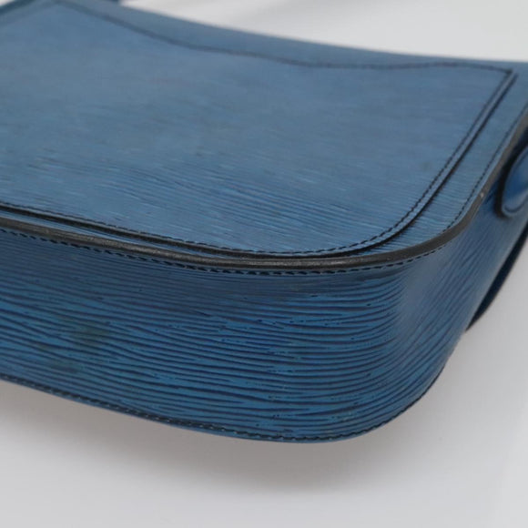 LOUIS VUITTON Epi Saint Cloud GM Shoulder Bag Toledo Blue M52195 LV Auth BA3209