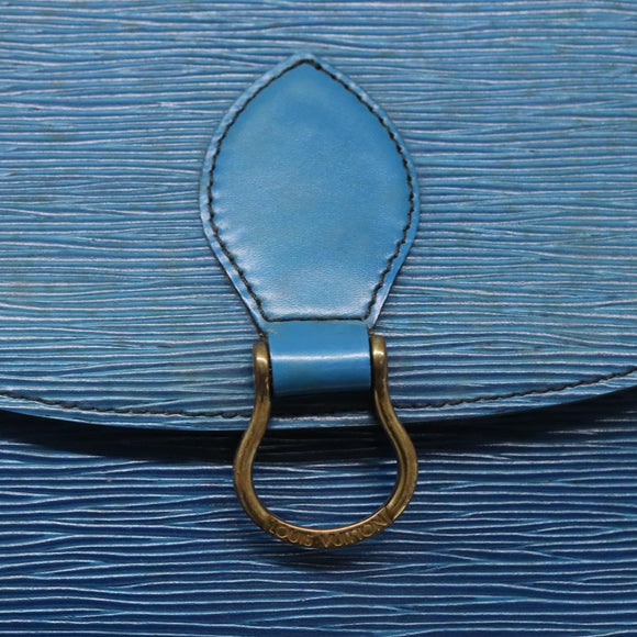 LOUIS VUITTON Epi Saint Cloud GM Shoulder Bag Toledo Blue M52195 LV Auth BA3209