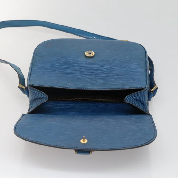 LOUIS VUITTON Epi Saint Cloud GM Shoulder Bag Toledo Blue M52195 LV Auth BA3209