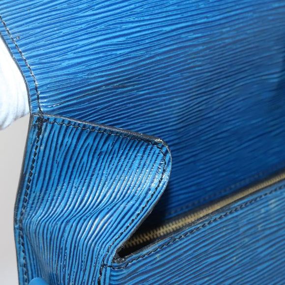 LOUIS VUITTON Epi Saint Cloud GM Shoulder Bag Toledo Blue M52195 LV Auth BA3209