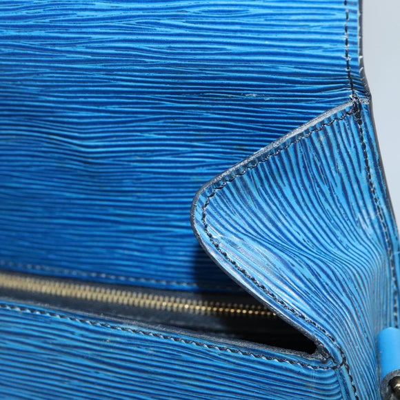 LOUIS VUITTON Epi Saint Cloud GM Shoulder Bag Toledo Blue M52195 LV Auth BA3209