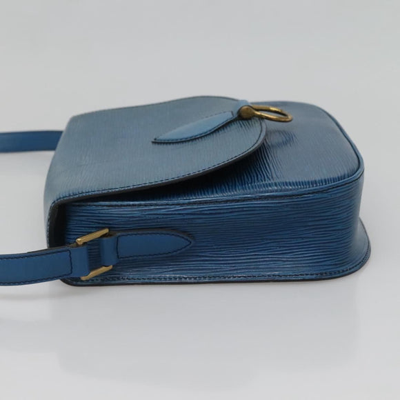 LOUIS VUITTON Epi Saint Cloud GM Shoulder Bag Toledo Blue M52195 LV Auth BA3209