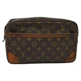 LOUIS VUITTON Monogram Compiegne 28 Clutch Bag M51845 LV Auth BA3212