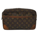 LOUIS VUITTON Monogram Compiegne 28 Clutch Bag M51845 LV Auth BA3212-13